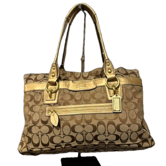 Coach Handbags - COACH Signature Penelope Khaki Handbag